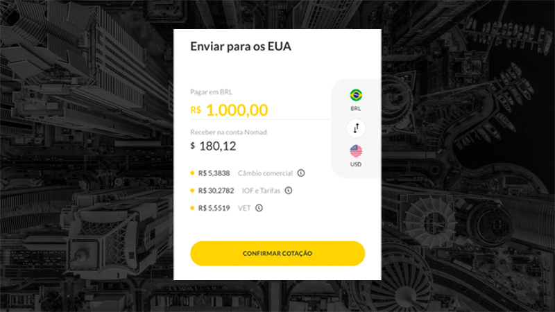 Conta global segura para a sua viagem