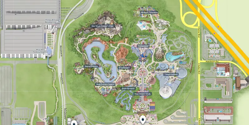Áreas do Disneyland Park na Califórnia Áreas do Disneyland Park na Califórnia