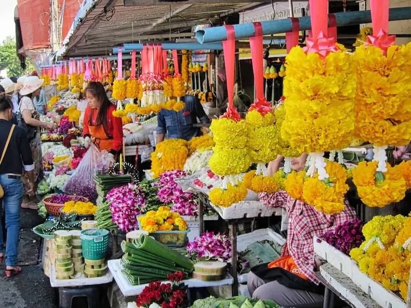 Mercado das Flores em Chiang Mai