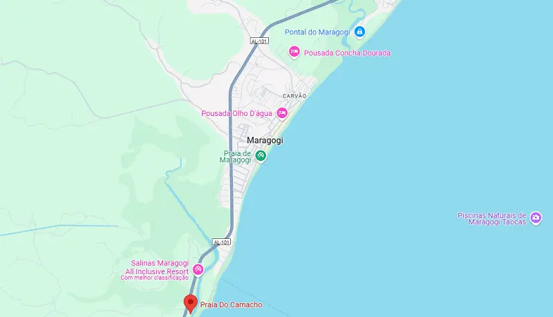 Praia do Camacho em Maragogi