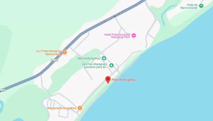 A respeito da praia de Burgalhau em Maragogi